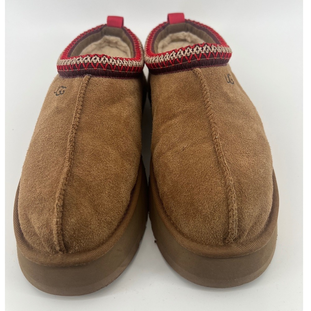 UGG Tazz Platform Suede Women's Chestnut Brown Slippers Size 12